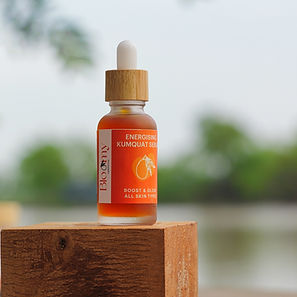 Flacon sérum énergisant kumquat Bloomy Cosmetics – antioxydants et éclat peau